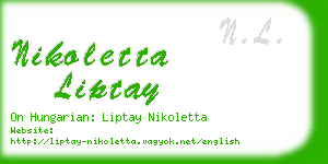 nikoletta liptay business card